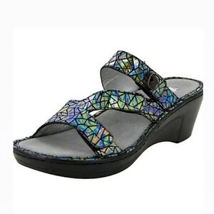 Alegria‎ Loti Tectonic Wedge Slip On Sandals Slides 35 US 5-5.5